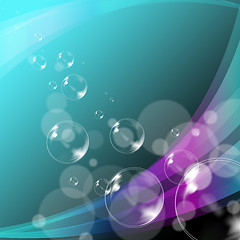 Image showing Bubbles Background Shows Translucent Soapy Spheres