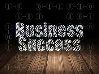 Image showing Business concept: Business Success in grunge dark room