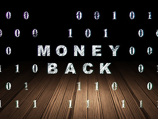 Image showing Business concept: Money Back in grunge dark room