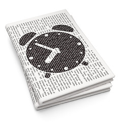 Image showing Time concept: Alarm Clock on Newspaper background