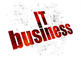 Image showing Business concept: IT Business on Digital background