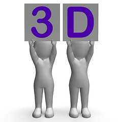 Image showing 3D Banners Show Three-Dimensional Printing Or Cinema