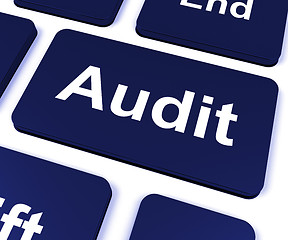 Image showing Audit Key Shows Auditor Validation Or Inspection