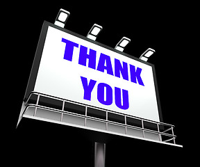 Image showing Thank You Sign Refers to Message of Appreciation and Gratefulnes
