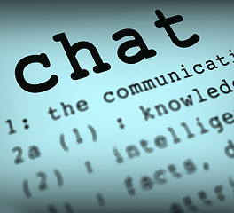 Image showing Chat Definition Means Online Communication Or Text Talking