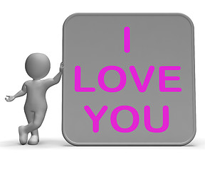 Image showing I Love You Sign Shows Loving Partner Or Family