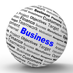 Image showing Business Sphere Definition Means Corporative Transactions And Co