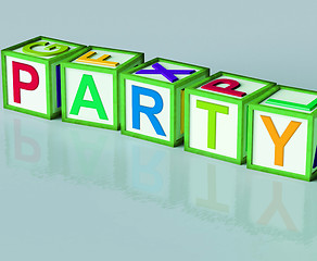 Image showing Party Blocks Mean Function Celebrating Or Drinks