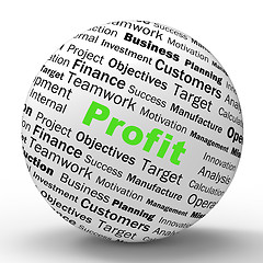Image showing Profit Sphere Definition Means Company Growth Or Performance