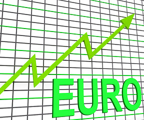 Image showing Euro Chart Graph Shows Increasing European Economy