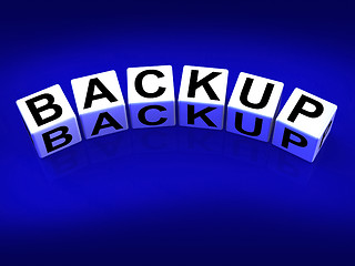 Image showing Backup blocks Mean Store Restore or Transfer Documents or Files