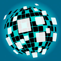 Image showing Modern Disco Ball Background Means Nightlife Or Discos