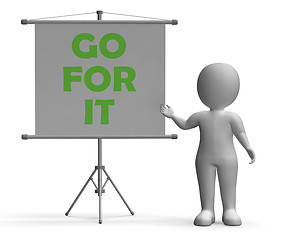 Image showing Go For It Board Means Motivation And Encouragement