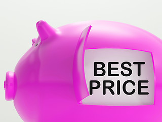 Image showing Best Price Piggy Bank Shows Great Savings