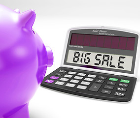 Image showing Big Sale Calculator Means Huge Special And Bargains