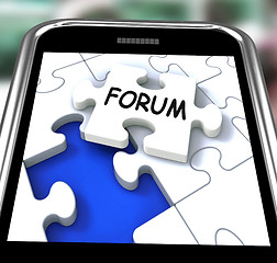 Image showing Forum Smartphone Means Online Networks And Chat