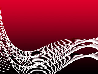 Image showing Red Curvy Background Means Abstract Wallpaper Or Artistic Swirl