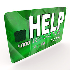 Image showing Help Bank Card Means Financial And Monetary Contributions