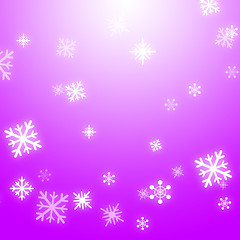 Image showing Snow Flakes Background Means Winter Celebration Or Shiny Snow