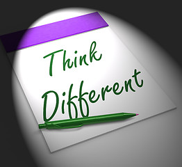 Image showing Think Different Notebook Displays Inspiration And Innovation