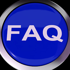 Image showing FAQ Button Shows Frequently Asked Question