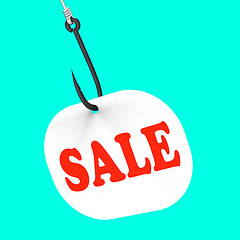 Image showing Sale On Hook Means Special Discounts And Promotions