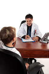 Image showing Doctor or therapist with child