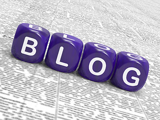 Image showing Blog Dice Show Writing News Marketing Or Opinion