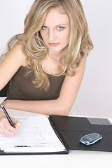 Image showing Businesswoman working