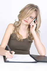 Image showing Businesswoman working