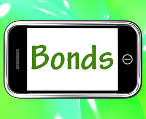 Image showing Bonds Smartphone Means Online Business Connections And Networkin