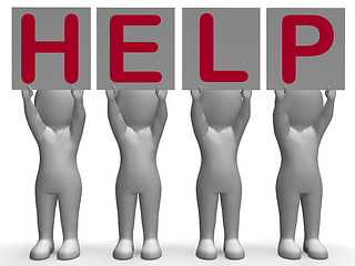 Image showing Help Banners Means Customer Service And Assistance