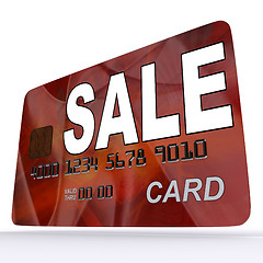 Image showing Sale Bank Card Shows Retail Bargains And Discounts