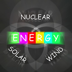 Image showing Natural Energy Displays Nuclear Wind and Solar Power