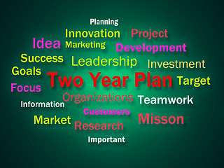 Image showing Two Year Plan Brainstorm Shows Planning For Next 2 Years