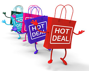 Image showing Hot Deal Bag that Shows Sales, Bargains, and Deals