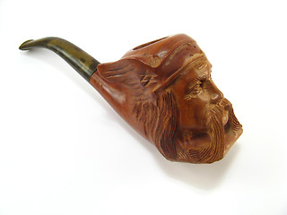 Image showing sculptured pipe with a gaul man's head
