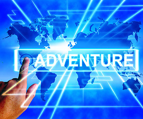 Image showing Adventure Map Displays International or Worldwide Adventure and 