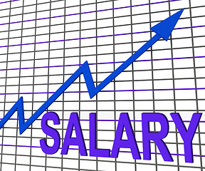 Image showing Salary Chart Graph Shows Increase Earn Cash Wealth Revenue