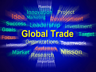 Image showing Global Trade Brainstorm Displays Planning For International Comm