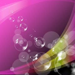 Image showing Bubbles Background Means Glimmering Joy Or Creative Bubble