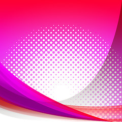 Image showing Dotted Pink Wave Background Shows Girly Gradation Wallpaper Or D