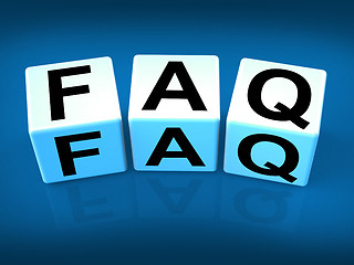 Image showing Faq Blocks Indicate Question Answer Information and Advice