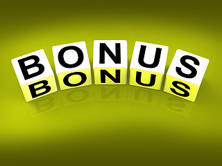 Image showing Bonus Blocks Indicate Promotional Gratuity Benefits and Bonuses