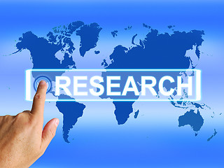 Image showing Research Map Represents Internet Researcher or Researched Analyz