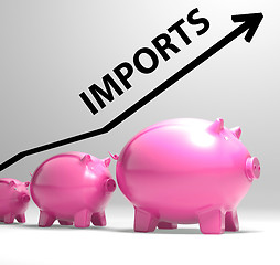 Image showing Imports Arrow Shows Buying And Importing International Products