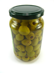 Image showing jar of olives