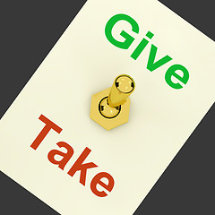 Image showing Give Take Lever Means Offering And Receiving