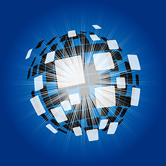 Image showing Modern Disco Ball Background Means Futuristic Art Or Wallpaper