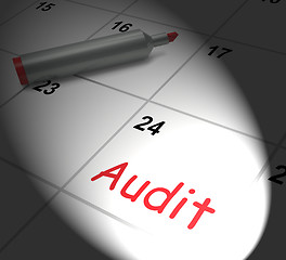 Image showing Audit Calendar Displays Inspecting And Verifying Finances